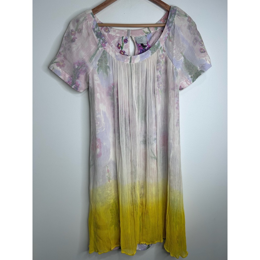 HD in Paris Anthropologie Floral Layered Mini Dress Sz 6 Boho Fairy Romantic